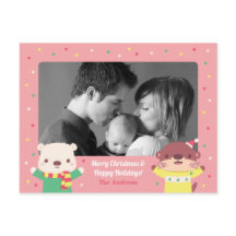 かわいいホッキョクグマとオッタークリスマスホリデーフォト