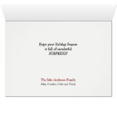 かわいいホッキョクグマとギフトウサギのクリスマスカード (内部横(下))