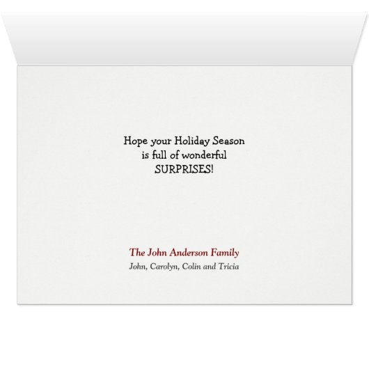 かわいいホッキョクグマとギフトウサギのクリスマスカード (内部横(下))