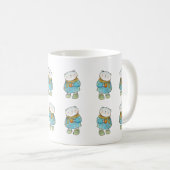 かわいいホッキョクグマとティータイム – 愛らしい野生動物 コーヒーマグカップ (正面右)