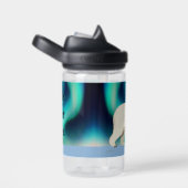 かわいいホッキョクグマとノーザンライト ウォーターボトル (右面)