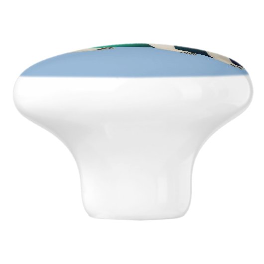 かわいいホッキョクグマとノーザンライト セラミックノブ (側面)