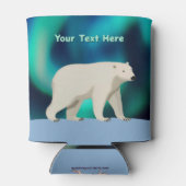 かわいいホッキョクグマとノーザンライト 缶クーラー (裏面)