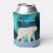 かわいいホッキョクグマとノーザンライト 缶クーラー (缶裏面)
