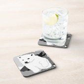 かわいいホッキョクグマのアートギフトとアクセサリー コースター (右側)