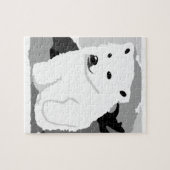 かわいいホッキョクグマのアートギフトとアクセサリー ジグソーパズル (横)