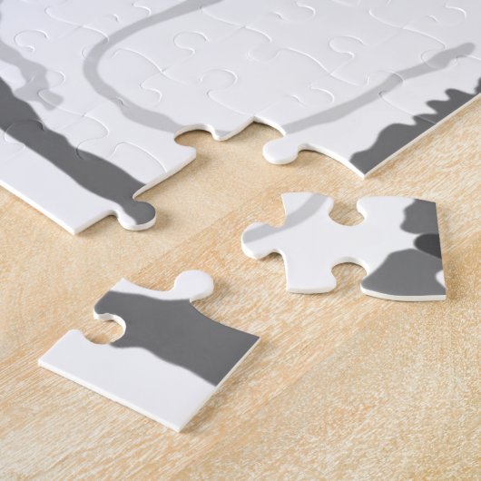 かわいいホッキョクグマのアートギフトとアクセサリー ジグソーパズル (側面)