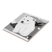 かわいいホッキョクグマのアートギフトとアクセサリー タイル (側面)