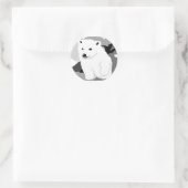 かわいいホッキョクグマのアートギフトとアクセサリー ラウンドシール (バッグ)