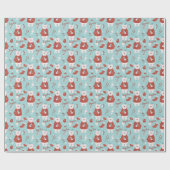 かわいいホッキョクグマのカスタマイズ ラッピングペーパー (フラット)