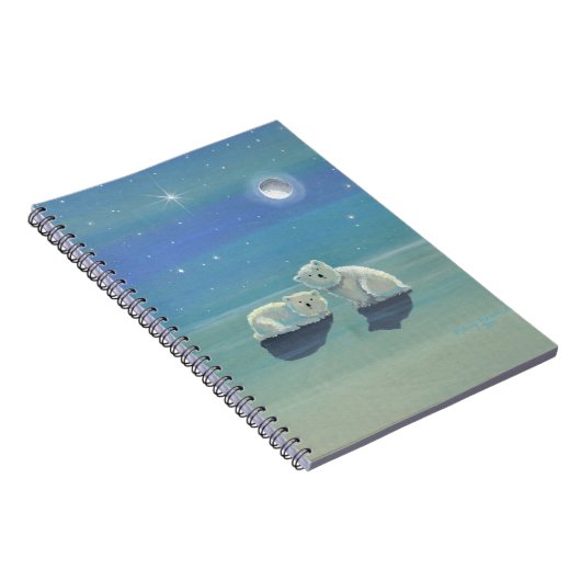 かわいいホッキョクグマのカッブノート ノートブック (右側)