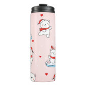 かわいいホッキョクグマのクリスマスシームレスパターン タンブラー (正面)