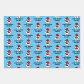 かわいいホッキョクグマのクリスマスラッピング紙シート ラッピングペーパーシート (正面2)