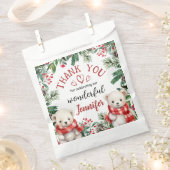 かわいいホッキョクグマのクリスマス2回目の誕生日 フェイバーバッグ (クリップ留めされた状態)