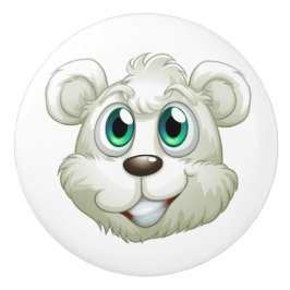 かわいいホッキョクグマのセラミックノブ セラミックノブ