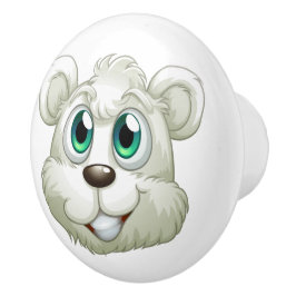 かわいいホッキョクグマのセラミックノブ セラミックノブ