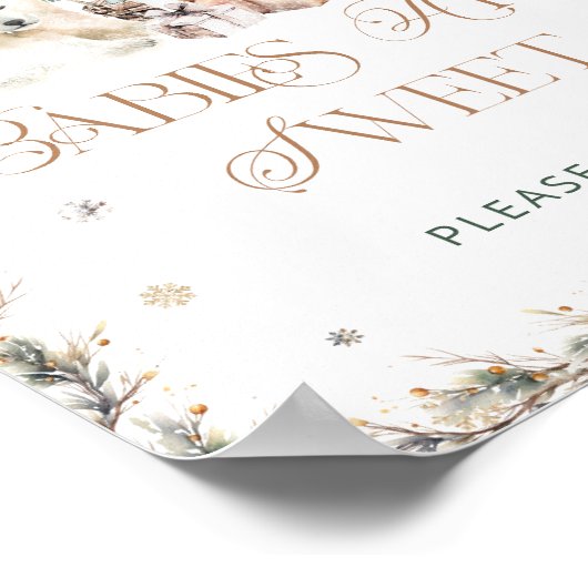 かわいいホッキョクグマのベビーは甘いおごり ポスター (角)