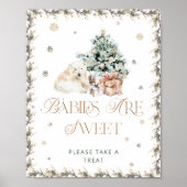 かわいいホッキョクグマのベビーは甘いおごり ポスター (正面)