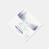 かわいいホッキョクグマのベビーシャワーパーティー スタンダードカクテルナプキン (角)