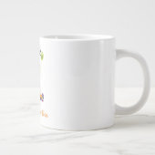 かわいいホッキョクグマの動物愛好家 ジャンボコーヒーマグカップ (右)