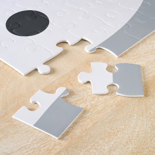 かわいいホッキョクグマの名パーソナライズされた前 ジグソーパズル (側面)