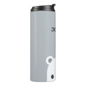 かわいいホッキョクグマの名パーソナライズされた前 タンブラー (回転左)