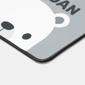 かわいいホッキョクグマの名パーソナライズされた前 デスクマット (コーナー)