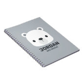 かわいいホッキョクグマの名パーソナライズされた前 ノートブック (右側)