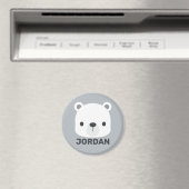 かわいいホッキョクグマの名パーソナライズされた前 マグネット (インサイチュ (食洗機))