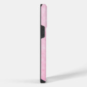かわいいホッキョクグマの名前入り ピンク iPhoneケース (右側面)