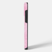 かわいいホッキョクグマの名前入り ピンク iPhoneケース (左側面)