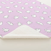 かわいいホッキョクグマの子ども – アイスピンク –  シェルパブランケット (3/4)