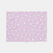 かわいいホッキョクグマの子ども – アイスピンク –  フリースブランケット (正面(横))