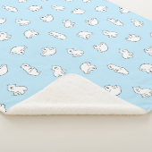 かわいいホッキョクグマの子牛 – Icy Blue - シェルパブランケット (3/4)