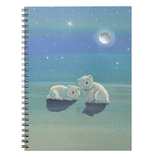 かわいいホッキョクグマの子Notebook ノートブック (正面)