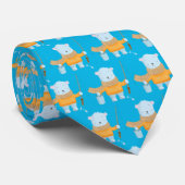 かわいいホッキョクグマの柄ネックタイ ネクタイ (ロール)