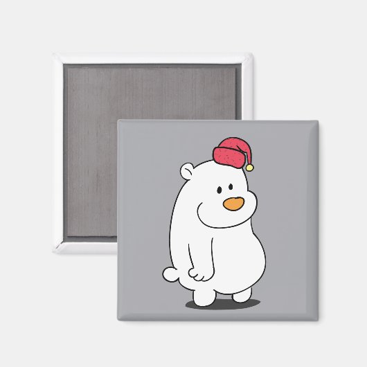 かわいいホッキョクグマの漫画のマグネット マグネット (正面/裏面)
