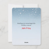 かわいいホッキョクグマの贈り物&メッセージよくはしゃぐクリスマス シーズンカード (裏面)