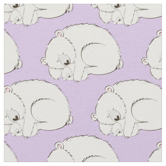 かわいいホッキョクグマの赤ちゃんの保育園の装飾 ファブリック (クローズアップ)