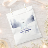 かわいいホッキョクグマの赤ちゃんシャワー フェイバーバッグ (クリップ留めされた状態)