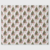 かわいいホッキョクグマベビーキッズクリスマス ラッピングペーパー (フラット)