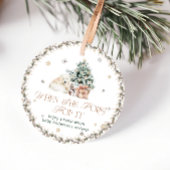 かわいいホッキョクグマポップ・アートのがポップの赤ちゃんシャワー フェイバータグ