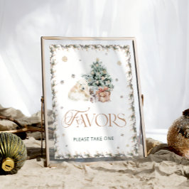 かわいいホッキョクグマ冬の赤ちゃんシャワーの好意 ポスター