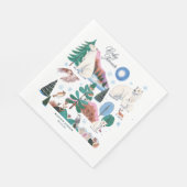 かわいいホッキョクグマ冬の赤ちゃんシャワー スタンダードランチョンナプキン (角)