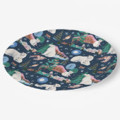 かわいいホッキョクグマ冬の赤ちゃんシャワー ペーパープレート (アングル)