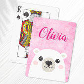 かわいいホッキョクグマ名前をカスタムするピンク トランプ