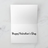 かわいいホッキョクグマ白黒バレンタインデー シーズンカード (内部)