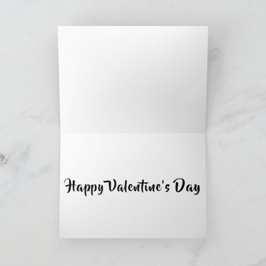 かわいいホッキョクグマ白黒バレンタインデー シーズンカード (内部)