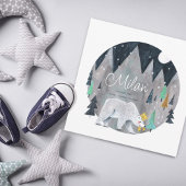 かわいいホッキョクグマ誕生のお知らせ サンキューカード