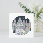 かわいいホッキョクグマ誕生のお知らせ サンキューカード (スタンド正面)